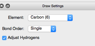 Avogadro drawing settings